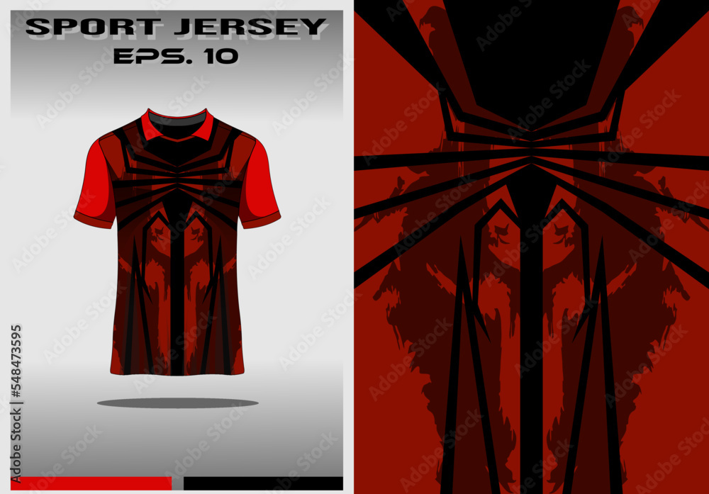 Fototapeta premium Sports jersey template for team uniforms soccer jersey racing