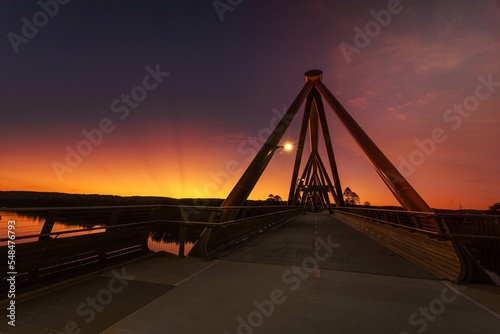 Yandhai Nepean Crossing bridge at sunset photo