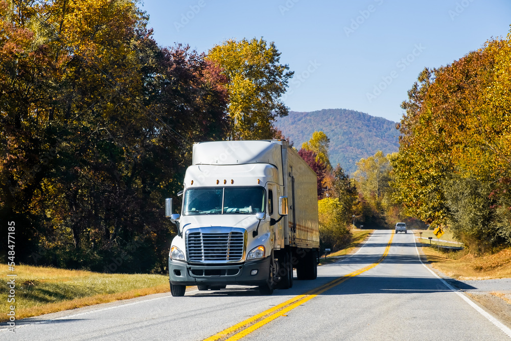 Autumn season road in  Georgia, USA