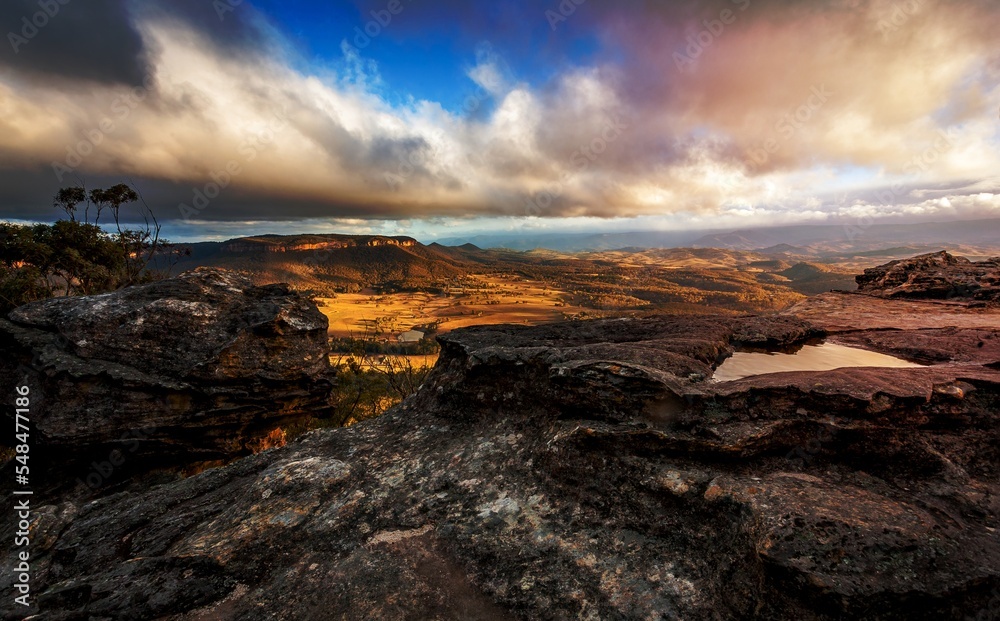 Ever changing light and weather across the Blue Mountains landscape