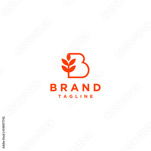 Letter B Logo Design and Grain Icon. Simple logo design of grain icon with continuous lines forming letter B. Free Download Letter B Logo Design and Grain Icon. Simple logo design of grain icon with continuous lines forming letter B. - GFXLoad