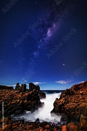 Milky Way starry skies over Bombo Australia