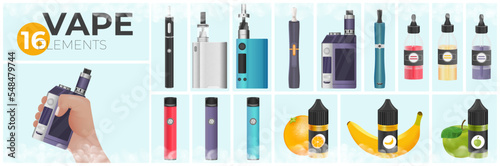 Vape Realistic Composition Set