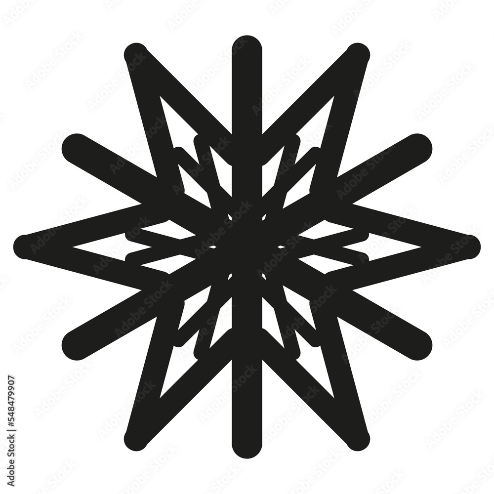 Christmas star snowflake black simple icon Christmas star snowflake black simple icon