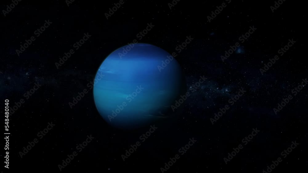 Rotated realistic 3d Neptune planet view Rotated realistic 3d Neptune planet view
