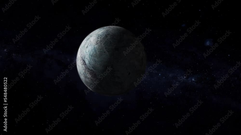Rotated realistic original 3d Eris_fictional planet on space Rotated realistic original 3d Eris_fictional planet on space