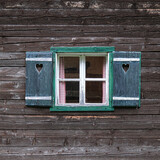 A wooden window of house in Solktaler Nature Park valley, Kleinsolker Obertal, Niedere Tauren, Schladming, Styria, Austria