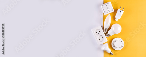 Obraz na plátně Electric light set with dimmer switch, controllable lighting