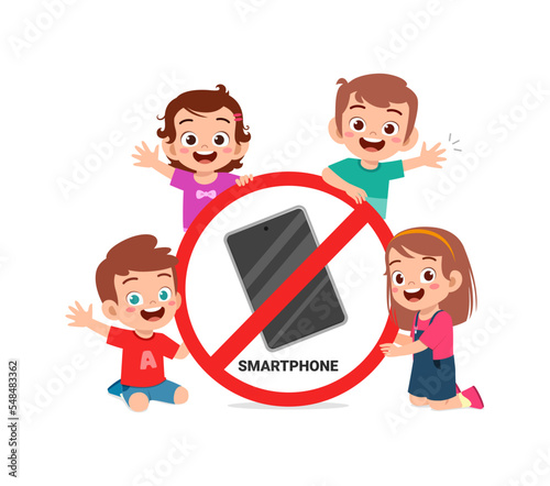phone zone restriction warning sign for kids