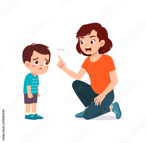 mother angry to kid because of bad attitude