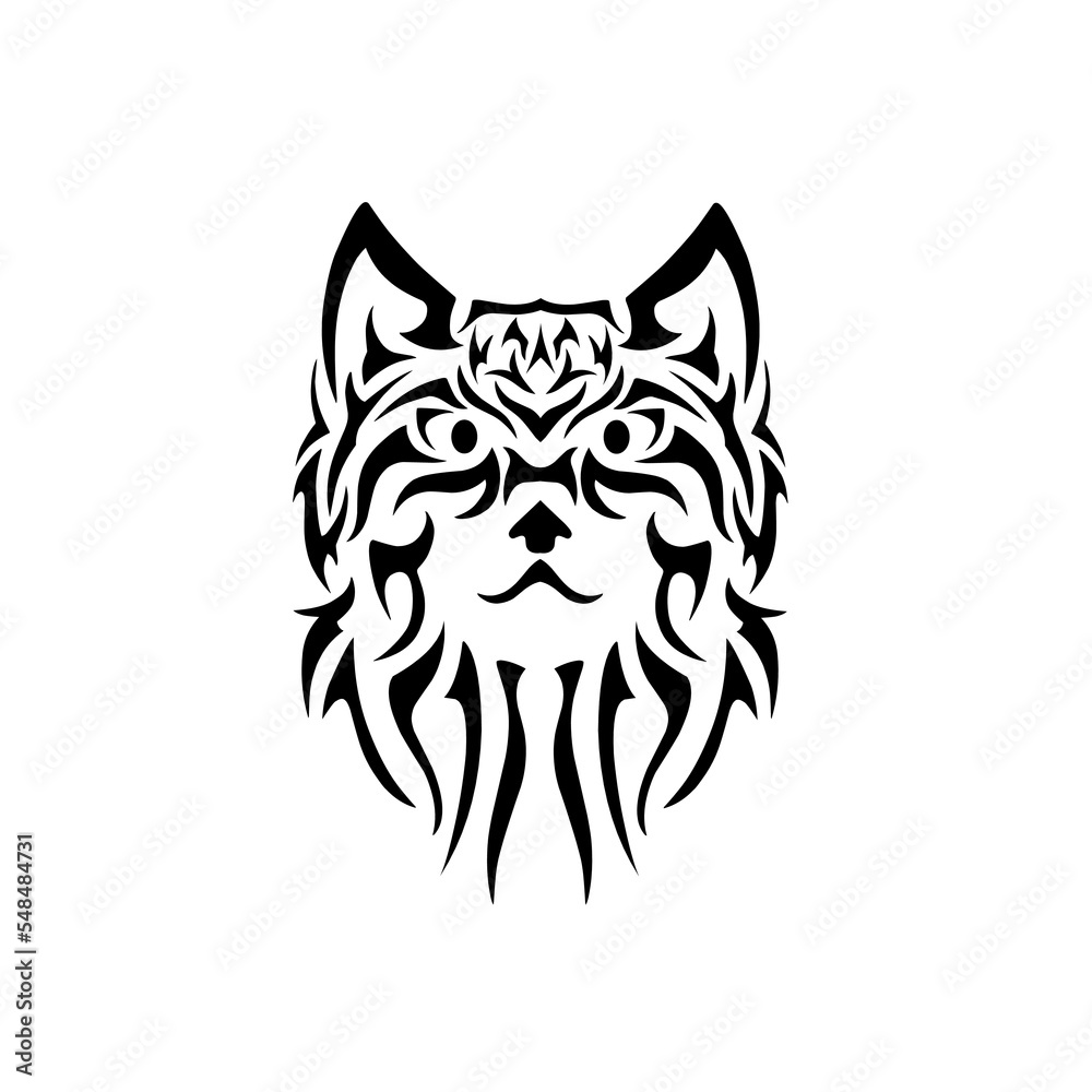 vector illustration design tribal cat face vector illustration design tribal cat face