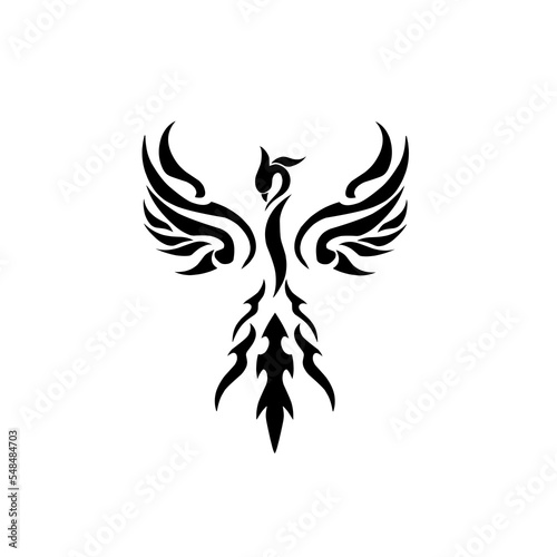 vector illustration design tribal logo symbol Phoenix © Ardi
