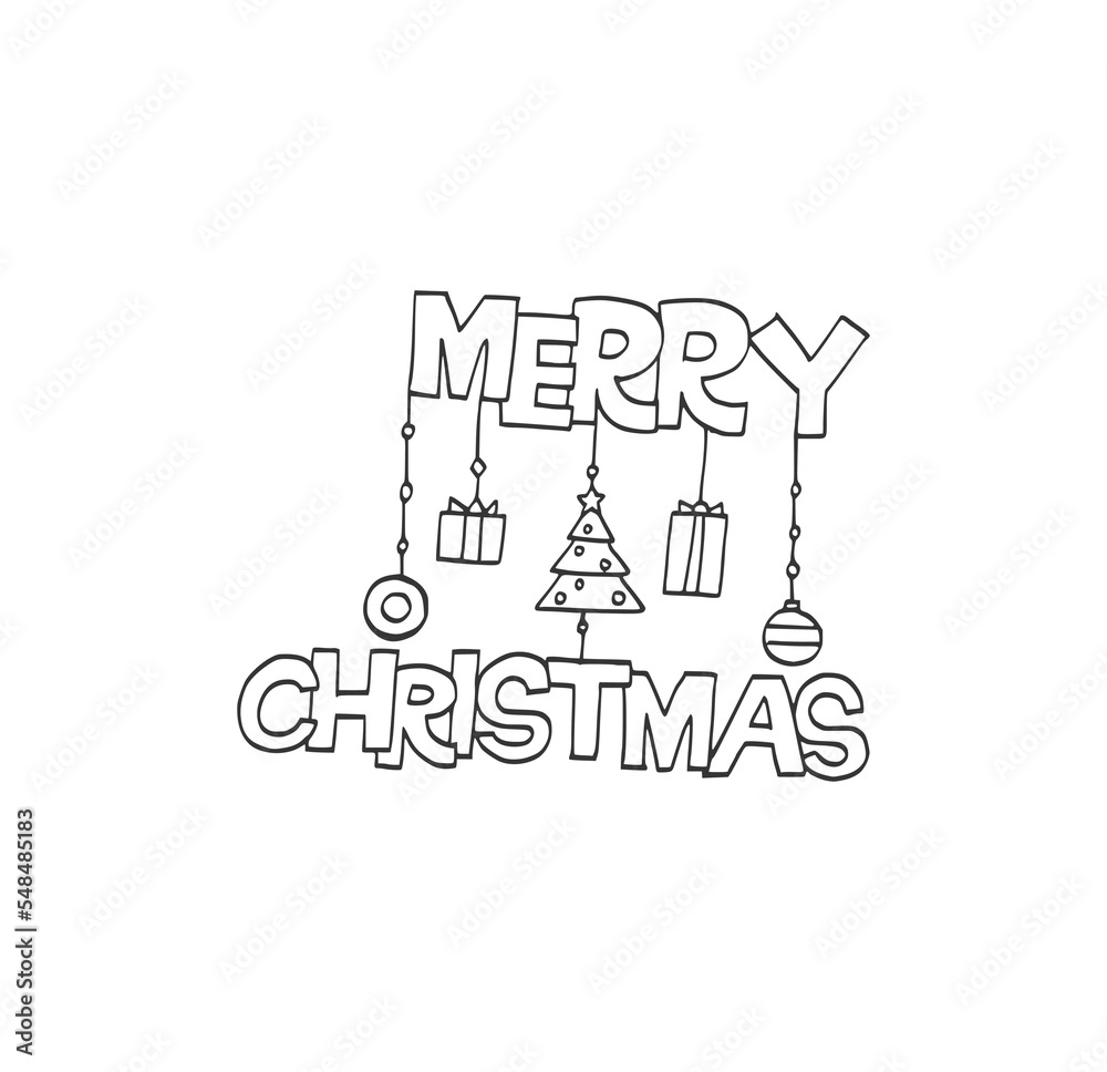 Creative Christmas typography illustration 