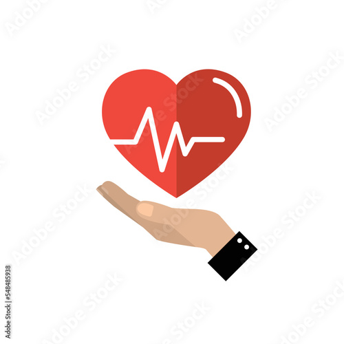 heart cpr medical icon vector design