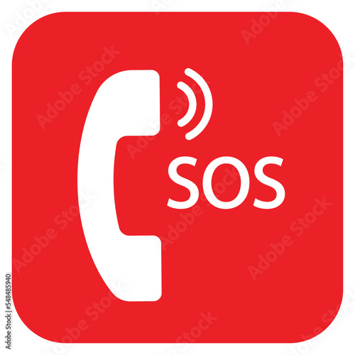 sos call icon phone, vector sos call help on phone sign	
 photo