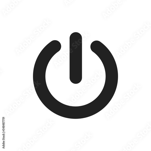Power icon vector. Power flat style isolated on a white background - stock vector. 