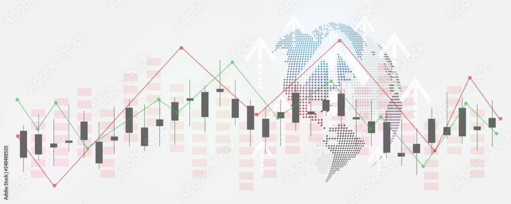 stock market graph concept abstract background image or forex trading chart for financial business