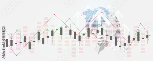 stock market graph concept abstract background image or forex trading chart for financial business