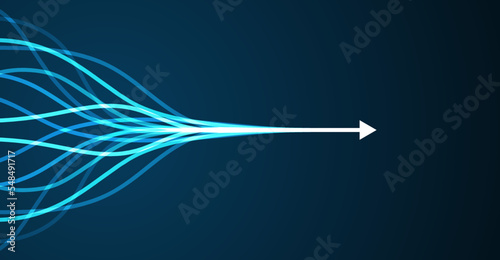 Abstract arrow direction. Technology background