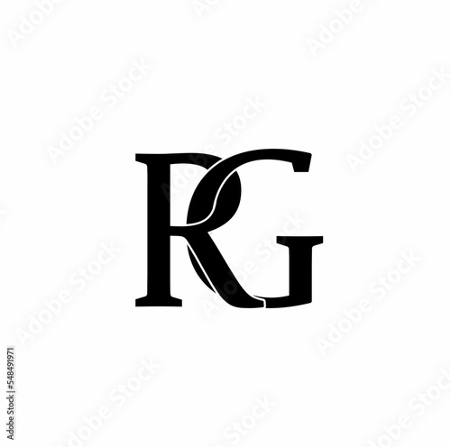 rg gr r g initial letter logo isolated on white background