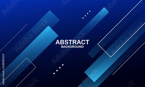 Blue geometric background. Dynamic shapes composition. Eps10 vector