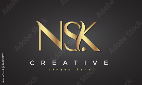 NSK creative luxury logo design photo