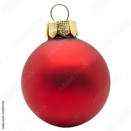 single red christmas tree ball photo