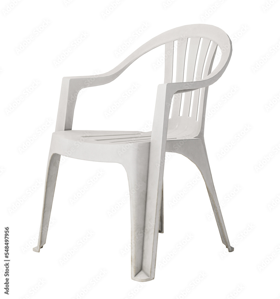 white monobloc plastic chairs isolated on white background. Clipping path included. white monobloc plastic chairs isolated on white background. Clipping path included.