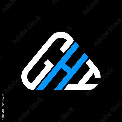 GHI letter logo creative design with vector graphic, GHI simple and modern logo.
