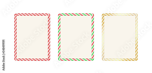 Bilderrahmen Set für Advent und Weihnachten zur Dekoration, Vektor Illustration mit weißem Hintergrund
