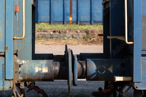 RAILWAY TRANSPORT - Wagons for the transport of coal and other minerals on railway siding photo