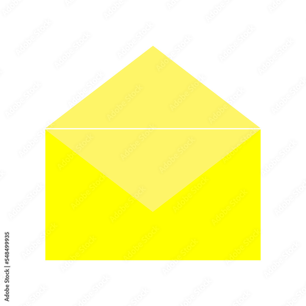 Yellow card or envelope isolate. Yellow card or envelope isolate.