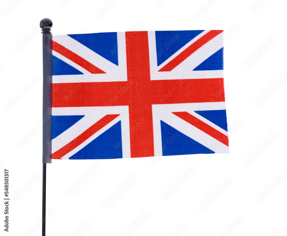 British flag on white background British flag on white background