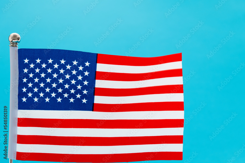 Obraz premium American flag on blue background