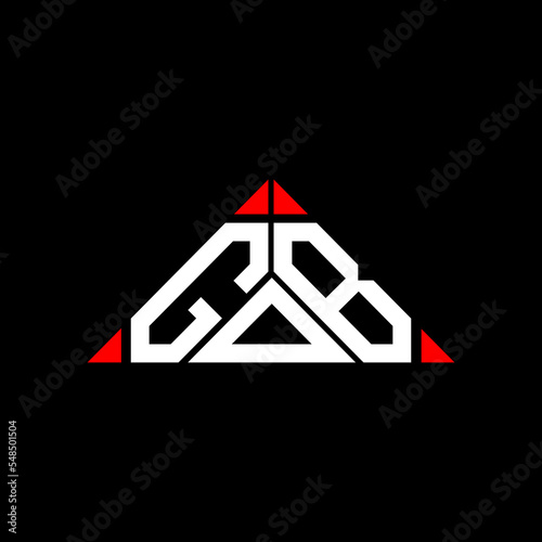GOB letter logo creative design with vector graphic, GOB simple and modern logo.