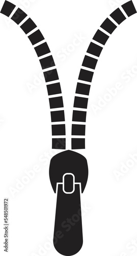 Zipper icon on white background. Zipper sign. flat style.