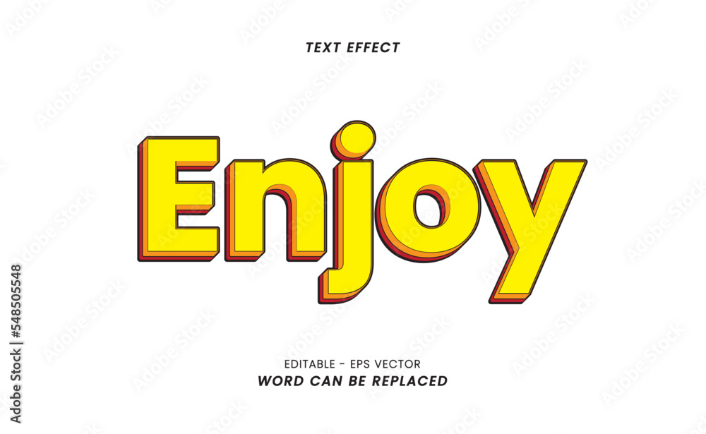 Text Effect Appearance - With Word Enjoy editable.