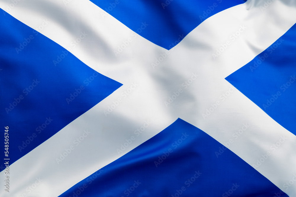 Close up of Scottish flag background