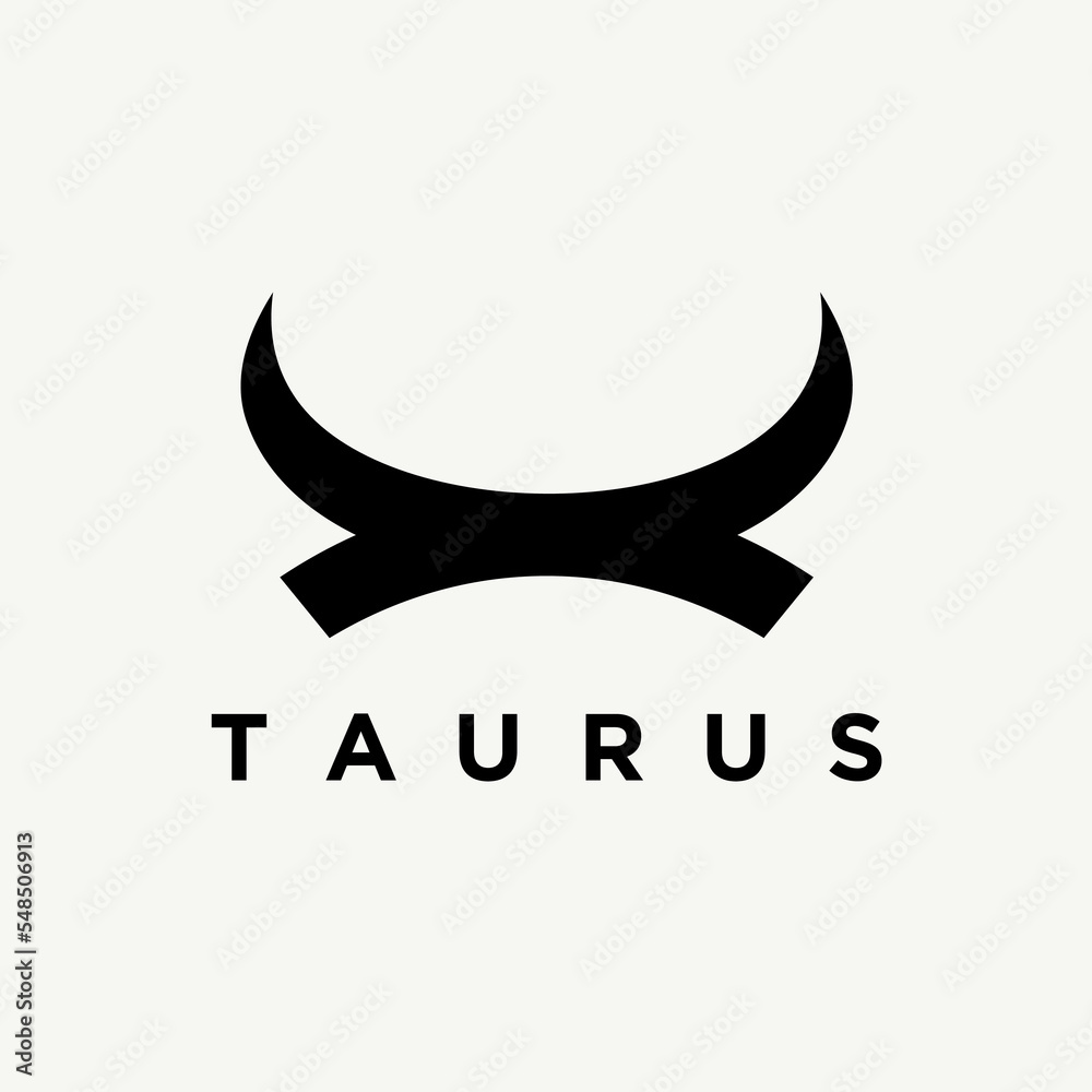 Bull Taurus Bison Buffalo Logo design vector template. Stock Vector ...