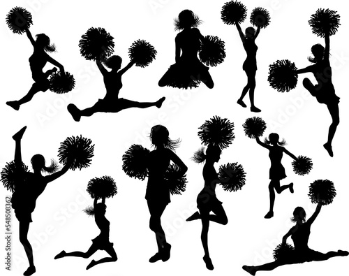 Cheerleader Detailed Silhou...