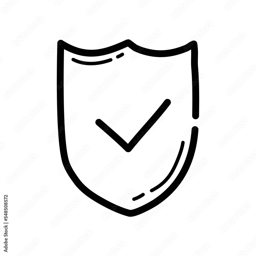 Business protection doodle icon. Hand drawn symbol. Vector illustration. Business protection doodle icon. Hand drawn symbol. Vector illustration.