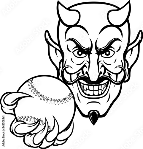 Devil Baseball Sports Mascot