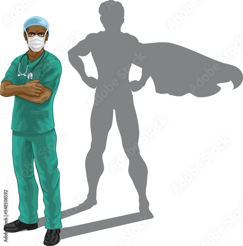 Superhero Nurse Doctor with...
