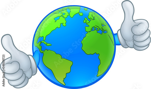 Earth Globe World Mascot Ca...