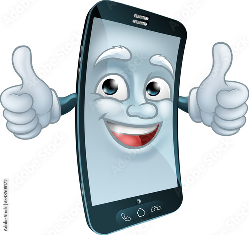 Mobile Cell Phone Mascot Ca...