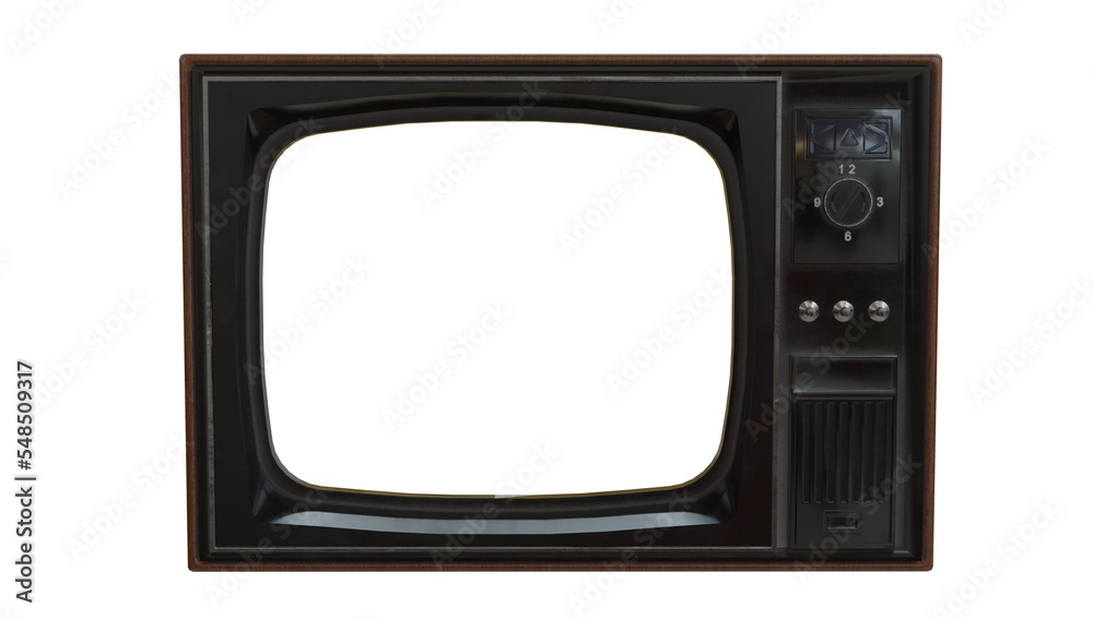 Retro old television isolated on transparent background Retro old television isolated on transparent background