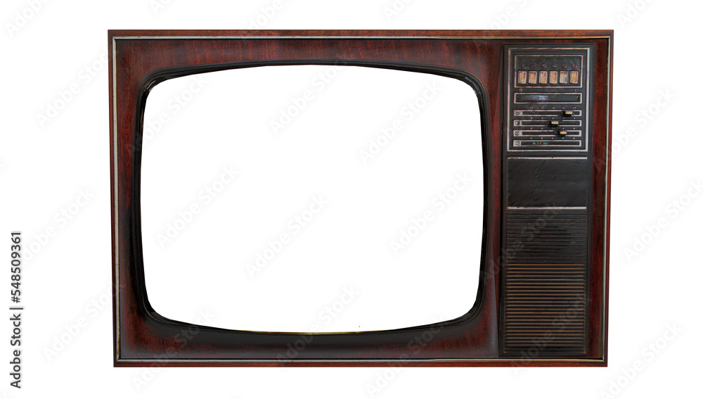Retro old television isolated on transpatent background Retro old television isolated on transpatent background