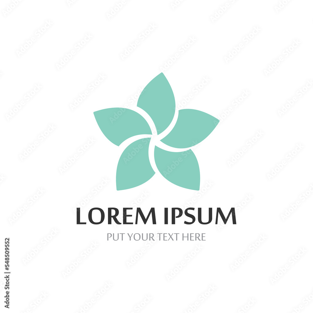 Beauty icon flowers design illustration