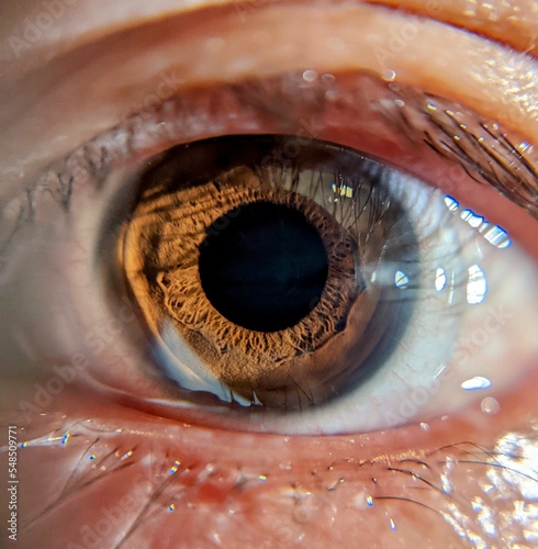 Macro shot of a wide opened human eye