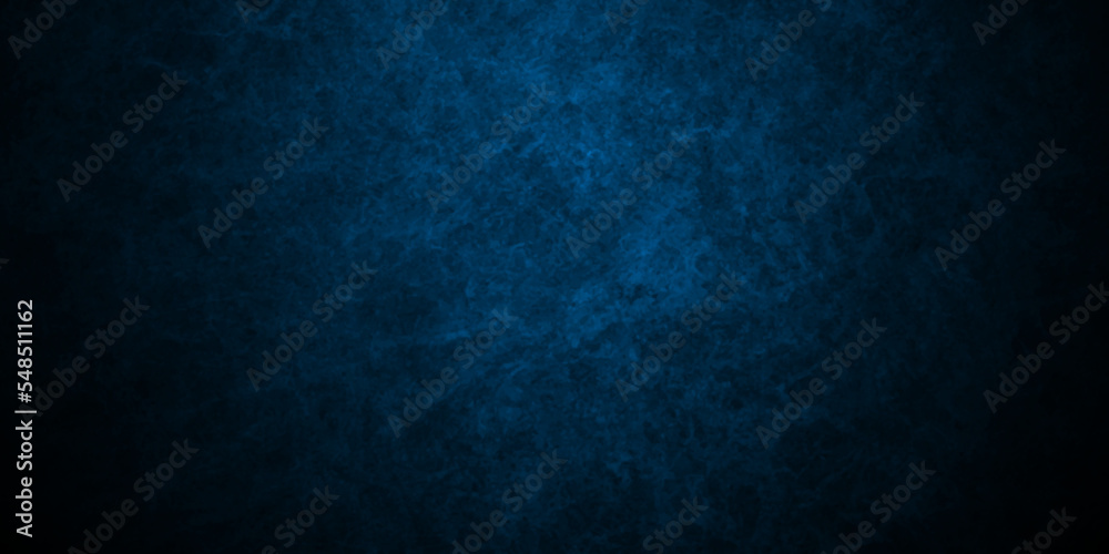 Black and blue stone concrete grunge wall texture and backdrop background anthracite panorama. Panorama dark black or blue slate background or texture.	
